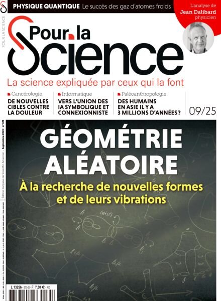 Pour la Science – Septembre 2025 Cover