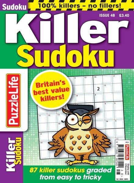 PuzzleLife Killer Sudoku – September 2025 Cover