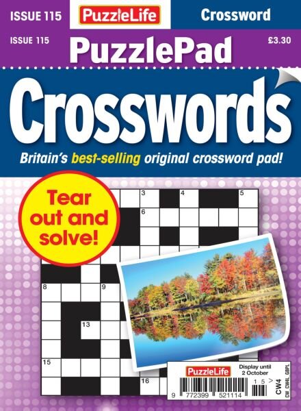 PuzzleLife PuzzlePad Crosswords – September 2025 Cover