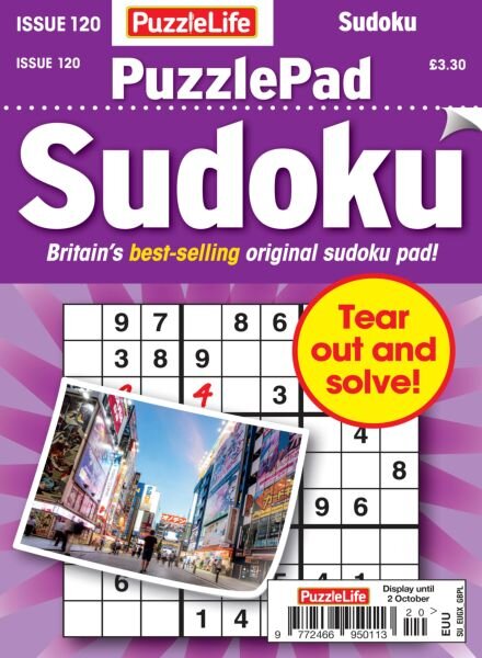 PuzzleLife PuzzlePad Sudoku – September 2025 Cover
