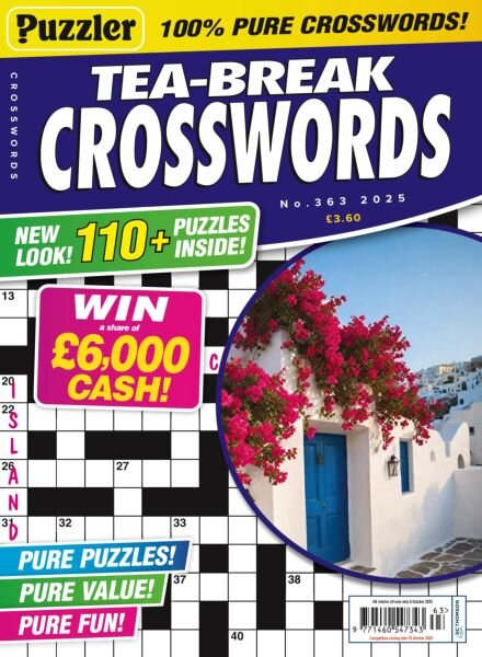 Puzzler Tea-Break Crosswords – Issue 363 2025 Cover