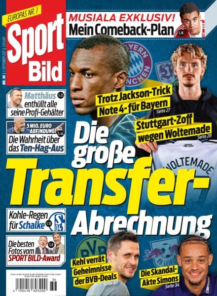 Sport Bild – 3 September 2025 Cover