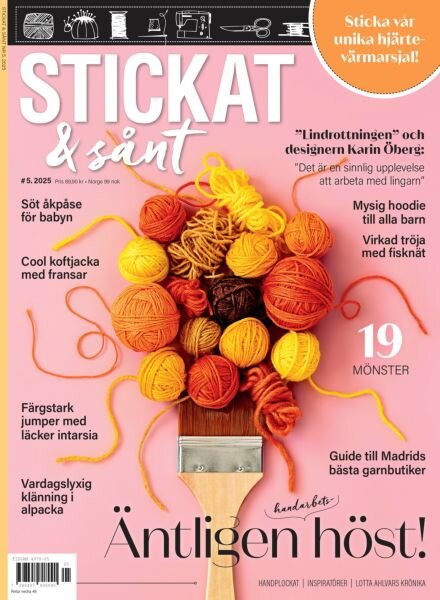Stickat & Sant – September 2025 Cover