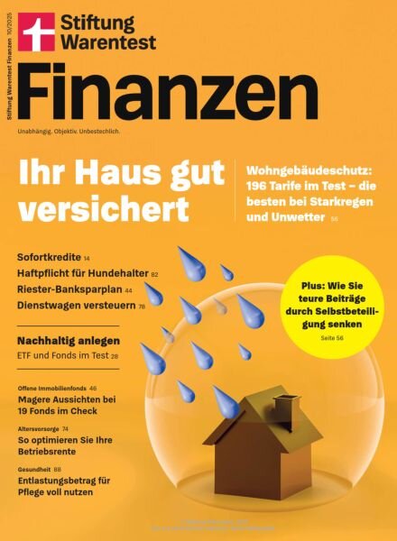 Stiftung Warentest Finanzen – Oktober 2025 Cover