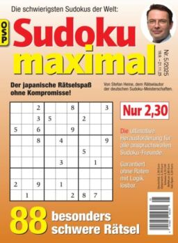 Sudoku Maximal – N 5 2025
