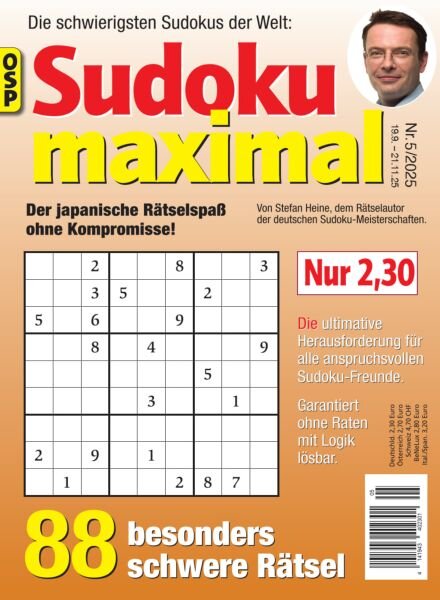 Sudoku Maximal – N 5 2025 Cover