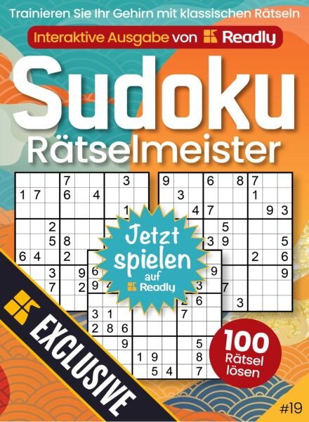 Sudoku-Ratselmeister – August 2025 Cover