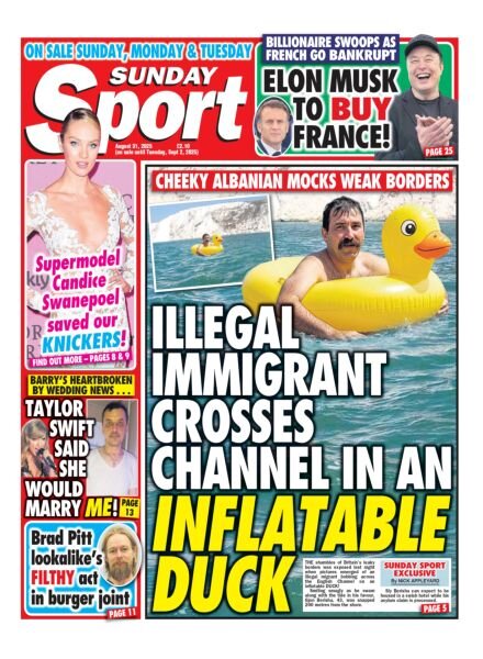 Sunday Sport – 31 August 2025 Cover