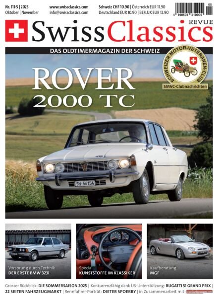 SwissClassics Revue – Oktober-November 2025 Cover