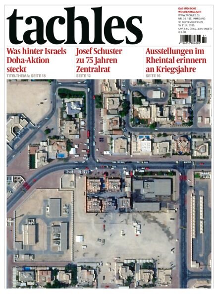 Tachles – 12 September 2025 Cover