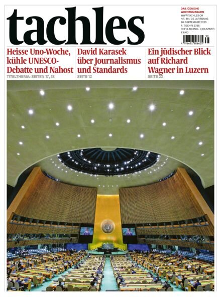 Tachles – 26 September 2025 Cover