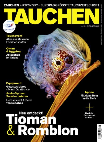 Tauchen Magazin – Oktober 2025 Cover