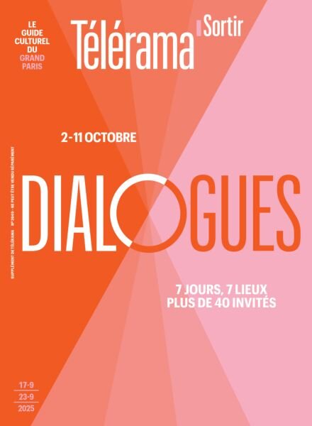 Telerama Sortir – 17 Septembre 2025 Cover