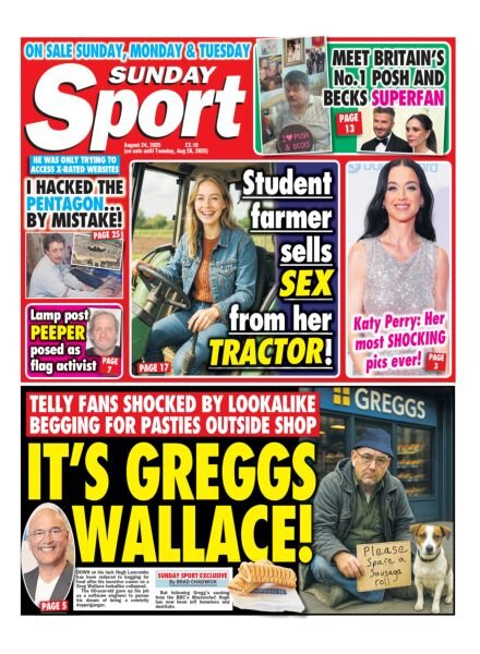 The Sunday Sport – 24 August 2025 Cover