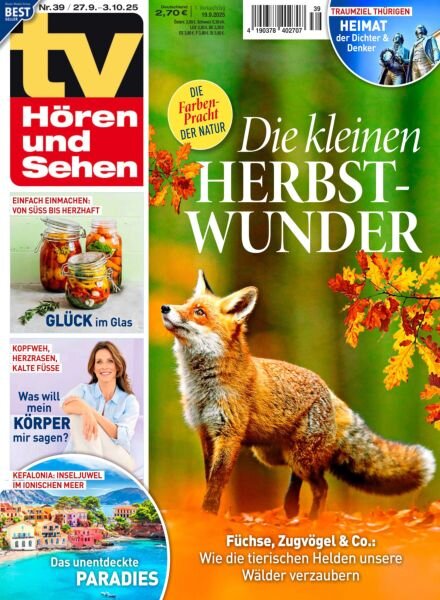 TV Horen und Sehen – 19 September 2025 Cover