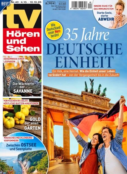 TV Horen und Sehen – 26 September 2025 Cover