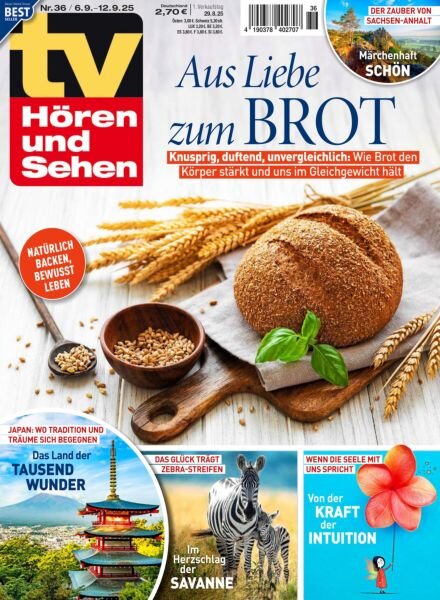 TV Horen und Sehen – 29 August 2025 Cover