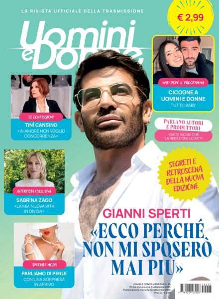 Uomini e Donne Magazine – Settembre 2025 Cover