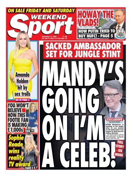 Weekend Sport – 12 September 2025 Cover