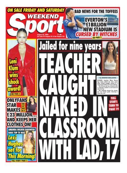 Weekend Sport – 22 August 2025 Cover