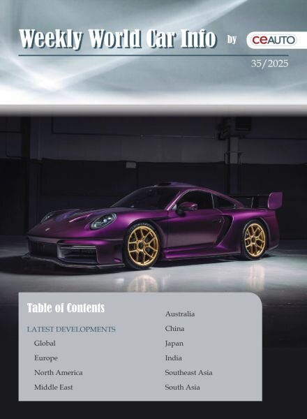 Weekly World Car Info – 30 August 2025 Cover