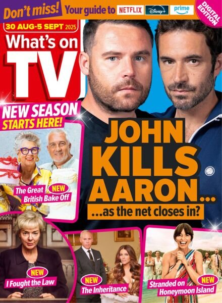 What’s on TV – 30 August 2025 Cover