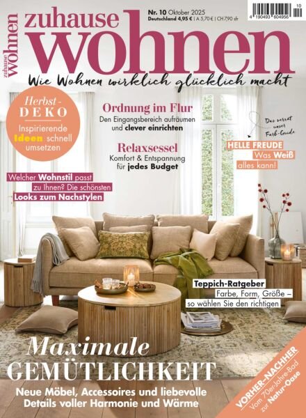 Zuhause Wohnen – Oktober 2025 Cover