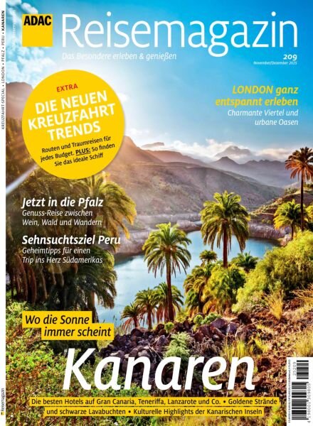 ADAC Reisemagazin – November-Dezember 2025 Cover