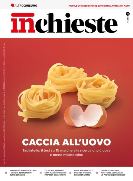 Altroconsumo Inchieste – Aprile 2024 Cover