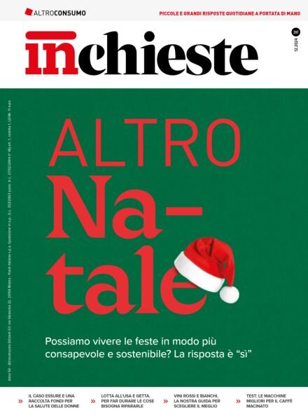 Altroconsumo Inchieste – Dicembre 2024 Cover