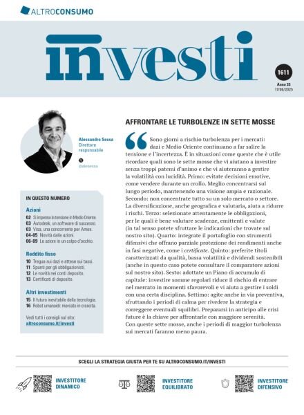 Altroconsumo Investi – 17 Giugno 2025 Cover