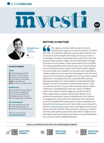 Altroconsumo Investi – 26 Agosto 2025 Cover