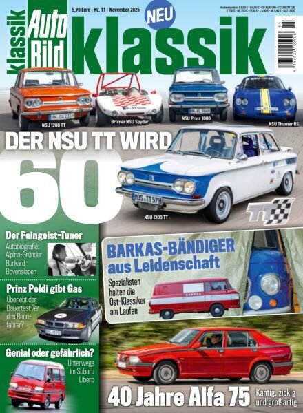 Auto Bild Klassik – November 2025 Cover