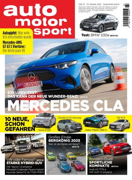 Auto Motor und Sport – 22 Oktober 2025 Cover
