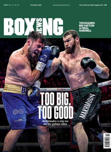 Boxing News – 16 October 2025 Cover