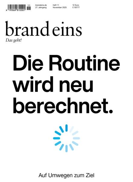 Brand Eins – November 2025 Cover