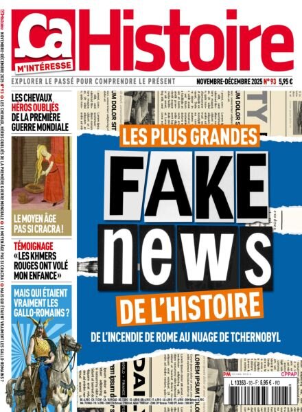 ca M’Interesse Histoire – Novembre-Decembre 2025 Cover