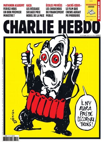 Charlie Hebdo – 15 Octobre 2025 Cover
