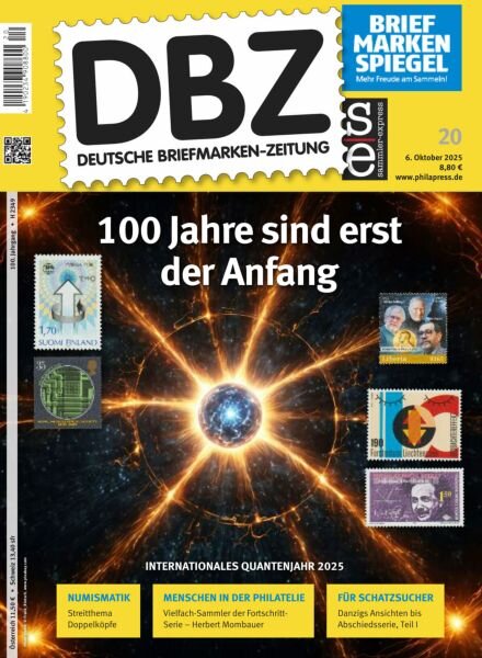 DBZ Deutsche Briefmarken-Zeitung – Oktober 2025 Cover