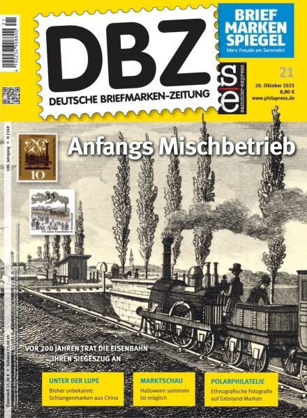 Deutsche Briefmarken-Zeitung – 20 Oktober 2025 Cover