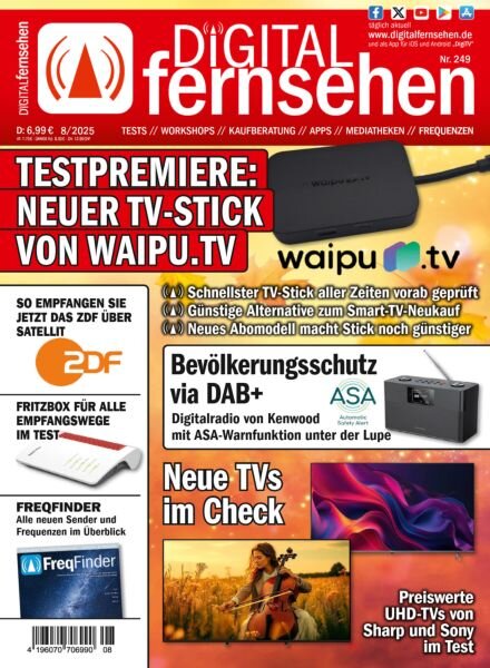 Digital Fernsehen – Ausgabe 8 2025 Cover