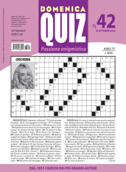 Domenica Quiz – 30 Ottobre 2025 Cover