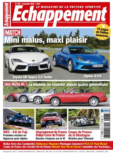 Echappement – Novembre 2025 Cover