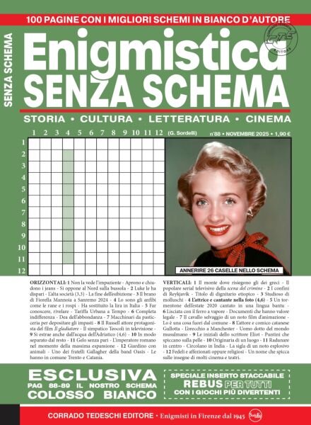 Enigmistica Senza Schema – Novembre 2025 Cover