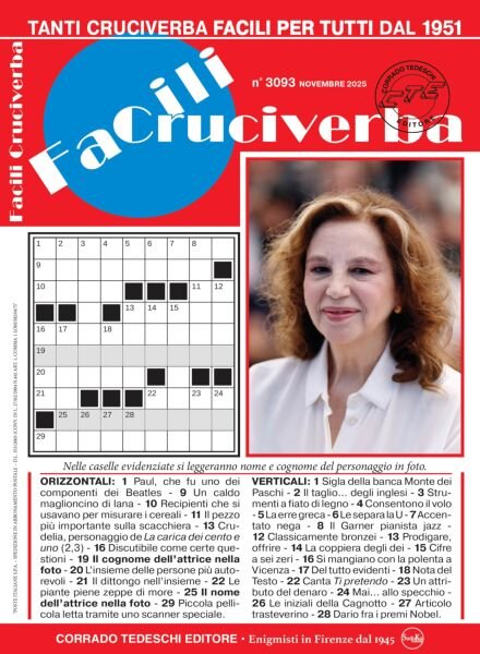 Facili Cruciverba – Novembre 2025 Cover