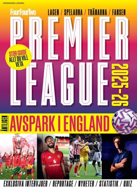 FourFourTwo Sverige – Premier League 2025-26 Cover