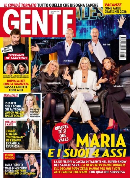 Gente Italia – 4 Ottobre 2025 Cover