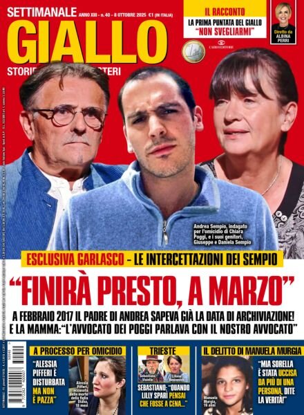 Giallo – 8 Ottobre 2025 Cover