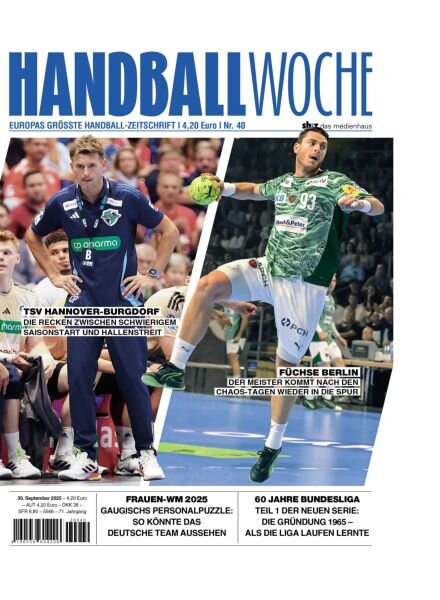Handballwoche – 30 September 2025 Cover