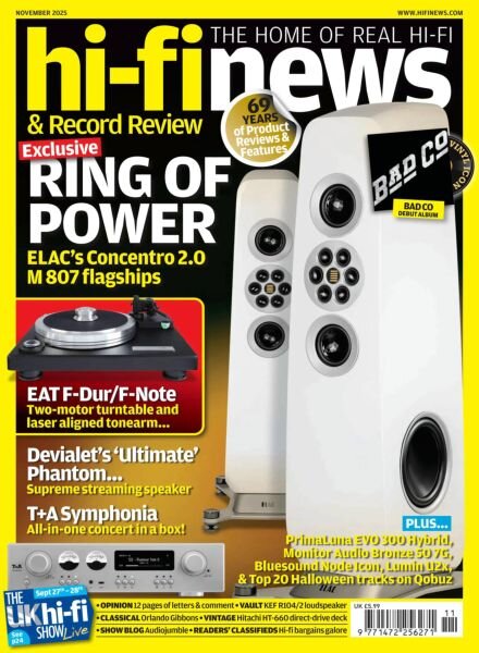 Hi-Fi News – November 2025 Cover